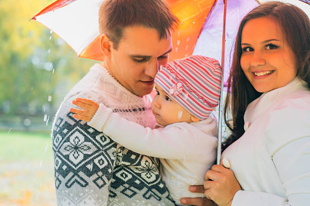 istock family with the umbrella 526569396