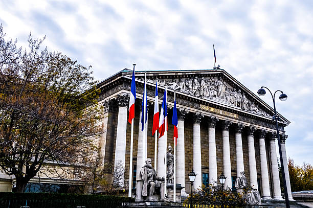 istock French parliament  government  with flags 526569419