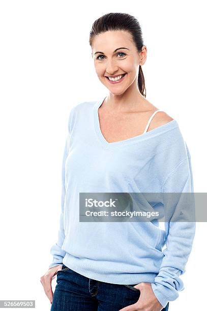 Middle Aged Woman In Trendy Outfit Stock Photo - Download Image Now - Adult, Adults Only, Beautiful People