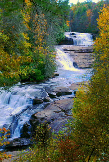 triple falls, dupont state forest - dupont state forest photos et images de collection