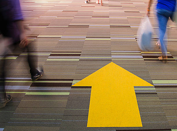 istock Walking way with blurred leg in Busy Time 526569863