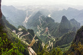 tianmen mountain winding road