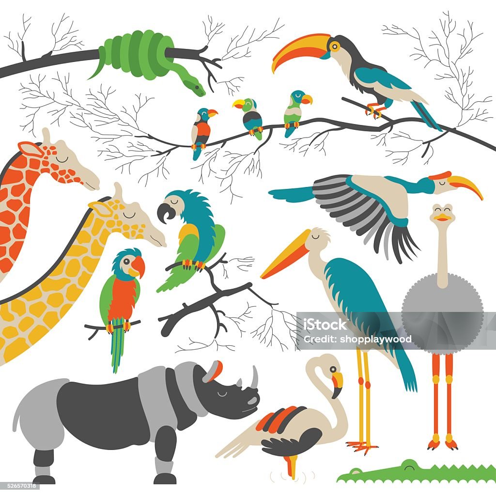 African Animals Sim 5 Stock Illustration - Download Image Now - Marabou  Stork, Africa, Animal - iStock