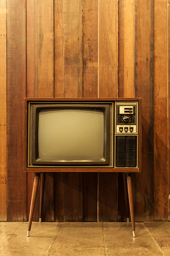 1970s wooden tv
