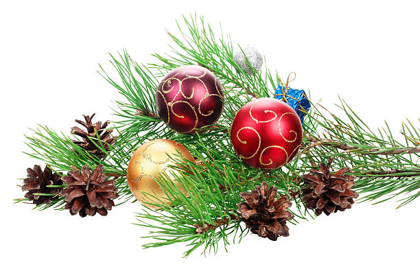 istock Christmas branch tree with decoration 526571593