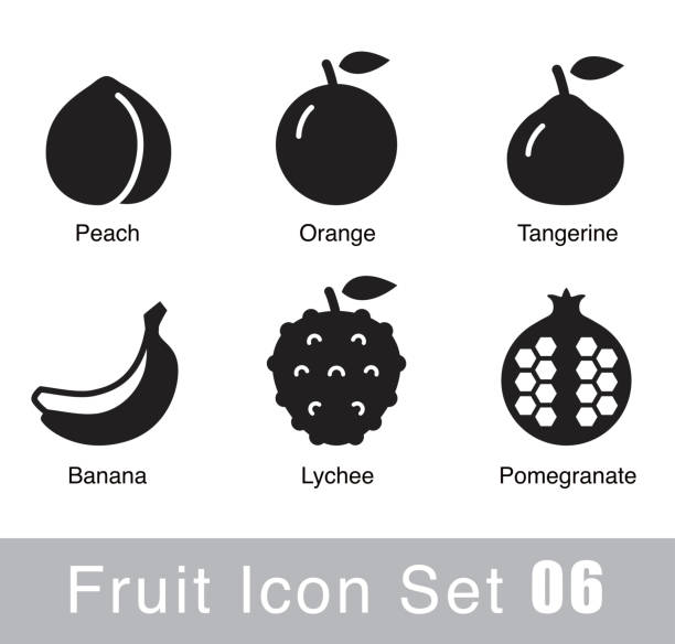 ilustrações, clipart, desenhos animados e ícones de design plana ícone de frutas - isolated on white fun orange food
