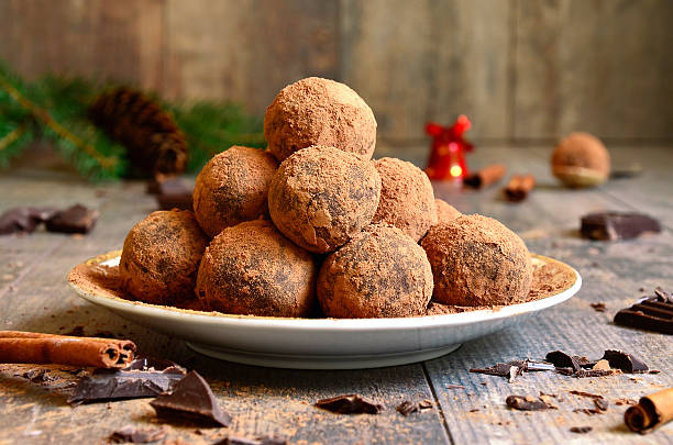 istock Homemade chocolate truffles. 526572339