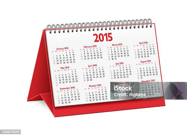 New Year 2015 Desktop Calendar Stock Photo - Download Image Now - 2015, Annual Event, Calendar