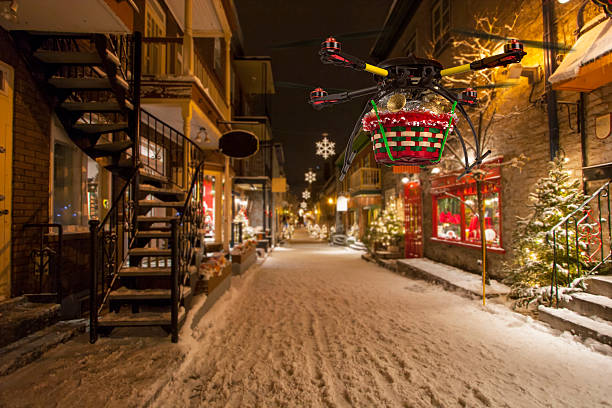 istock Aerial Christmas Delivery 526595501