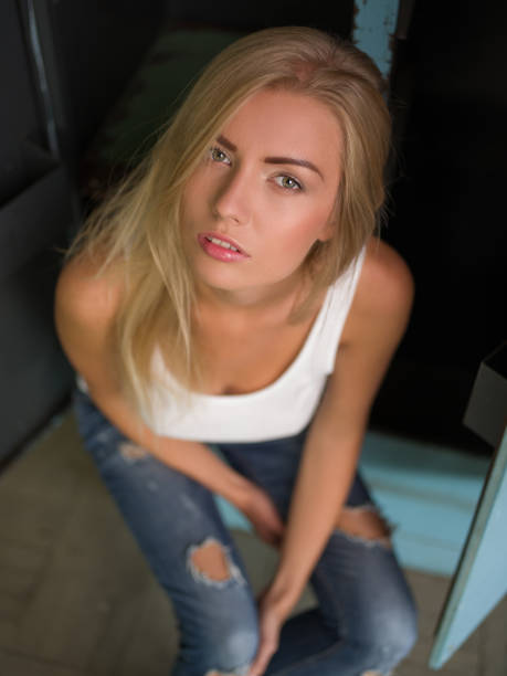 istock Beautiful blond girl expresses different emotions 526596289