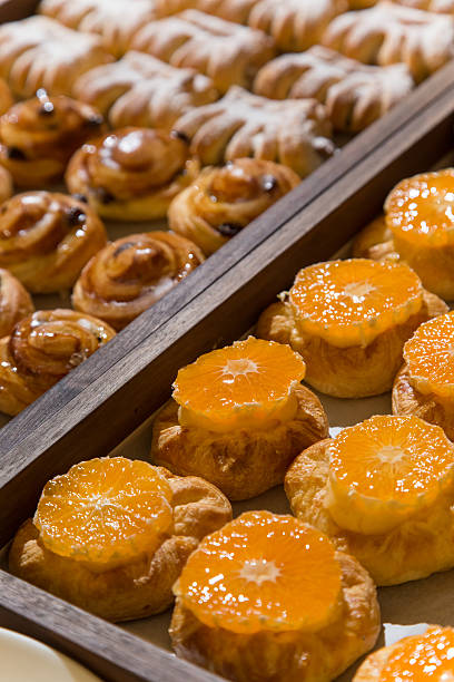 Breakfast Orange Pastry stock photo