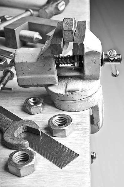 istock The vise to clamp on the desktop 526597523
