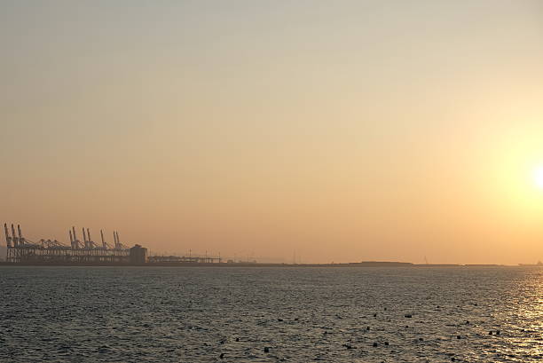 istock Sunset in Taipei Port 526598215
