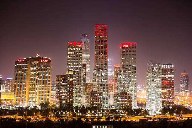 istock Beijing Central Business District Skyline Night 526599963
