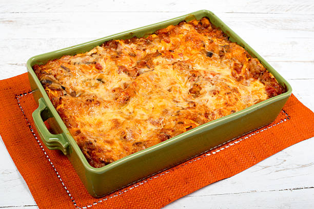 istock lasagna in a green dish 526635487