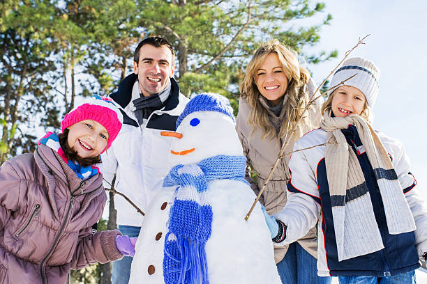 istock Family in winter park. 526636875