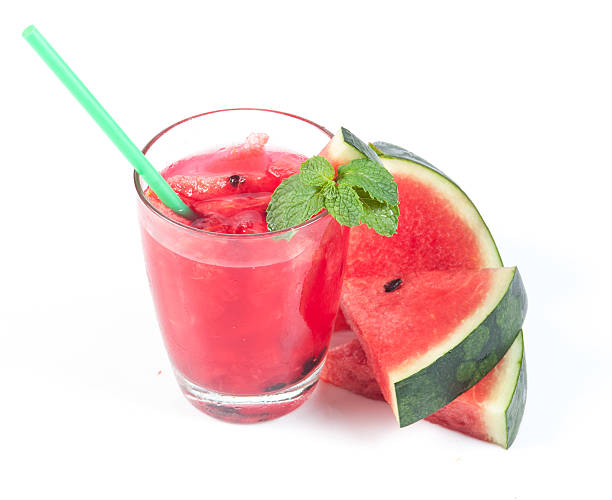 istock Watermelon juice in a glass 526639695