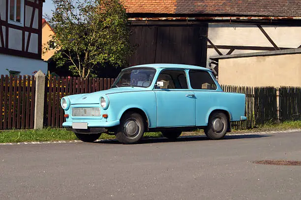 Nice DDR-Oldtimer from eastern Germany in original blue color.
