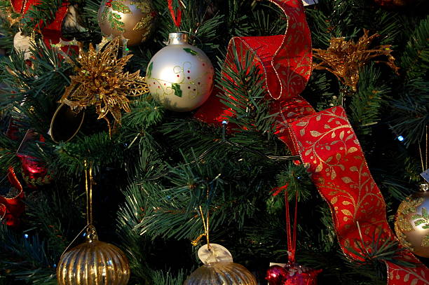 istock christmas decoration with gold and red 526641089