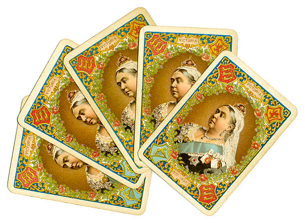 Poker hand face down Victoria Diamond Jubilee Portrait 1897