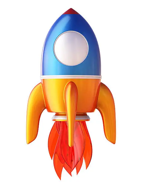 Photo of Abstract 3d rocket