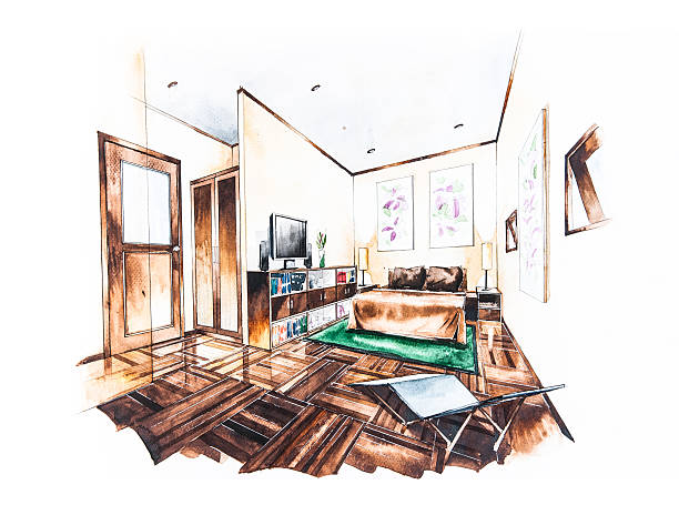 istock bedroom design of watercolor painting 526651725
