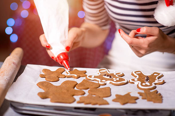 istock Woman making ginger cookies on Christmas 526652141