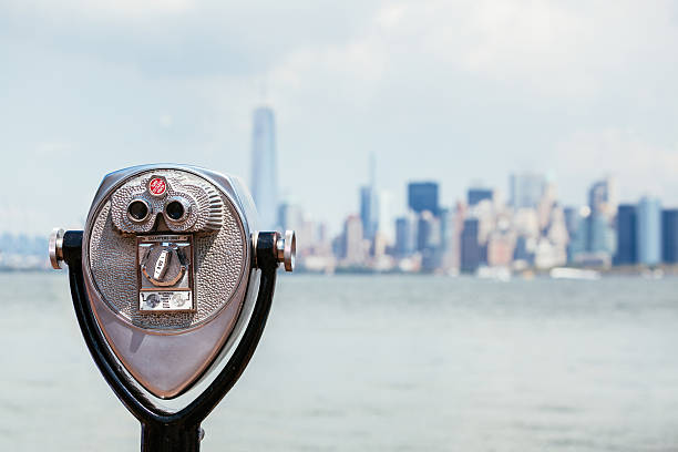 istock Cityscape of New York with Binocular 526652279