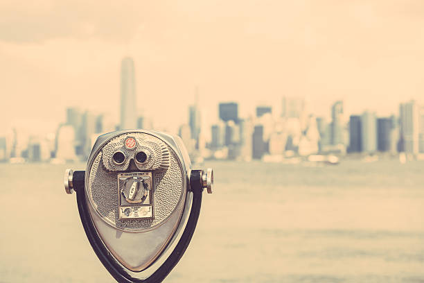 istock Cityscape of New York with Binocular 526652281