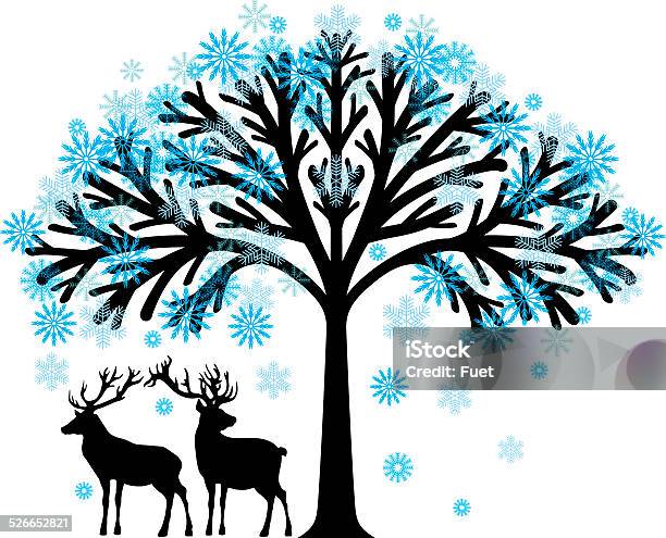 Winter Deers Stock Illustration - Download Image Now - Animal, Animal Wildlife, Animals In The Wild