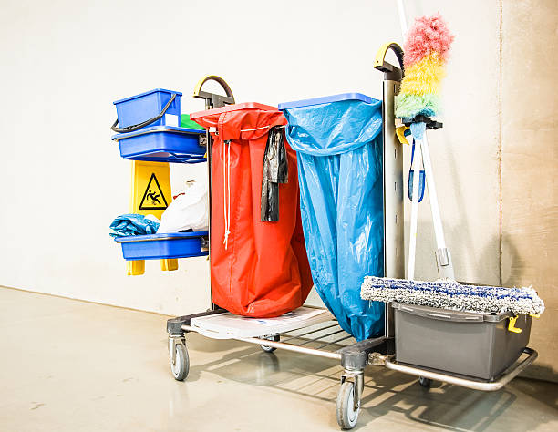 istock cleaning trolley - service cart 526653901