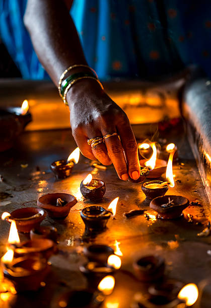 istock Burning candles in the Indian temple. 526658459