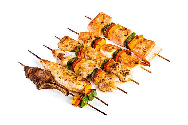 istock Tasty grilled meat, shish kebab 526663659