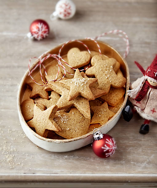 istock Gingerbread cookies in a box to give as a gift 526664611
