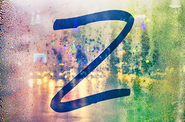 Photo of Isolated Z letter.