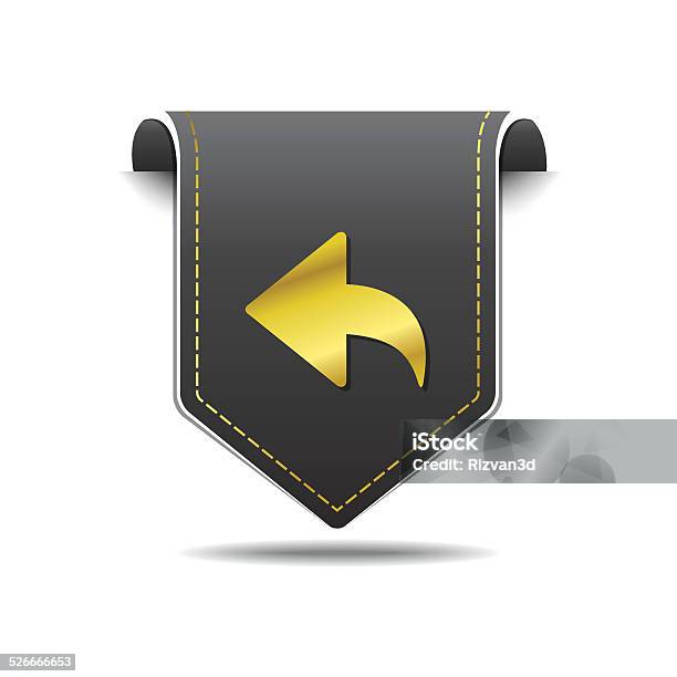 Round Arrow Golden Vector Icon Design Stock Illustration - Download Image Now - Arrow Symbol, Badge, Black Color