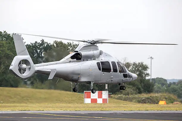 Eurocopter EC-155 Helicopter coming in for landing