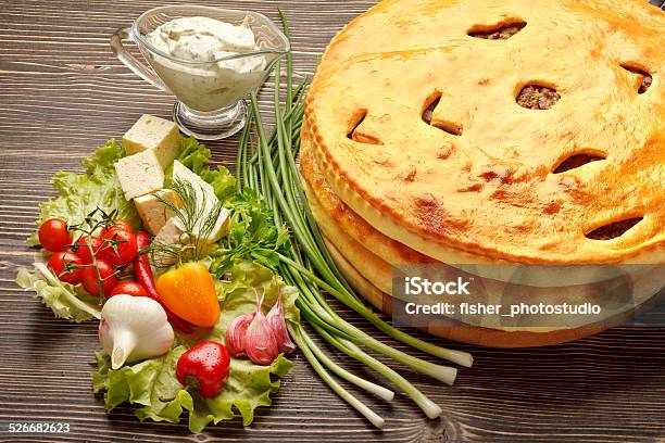 Ossetian Pies Stock Photo - Download Image Now - Antipasto, Appetizer, Baked