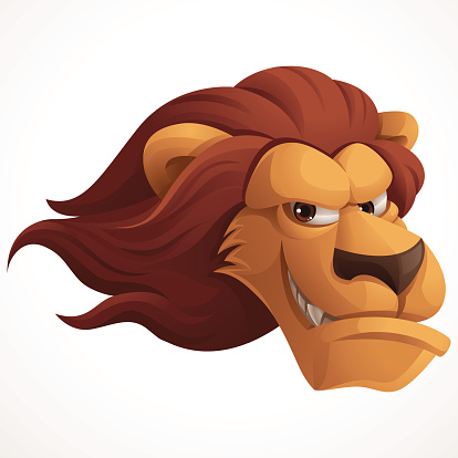 Lion Face Cartoon clip art free vector | Download it now!