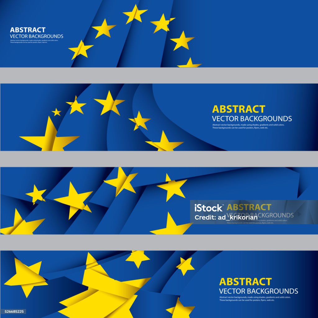 Abstract EU Flag, European Union Colors (Vector Art) Europe stock vector