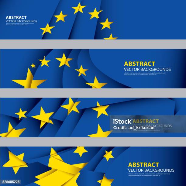 Abstract Eu Flag European Union Colors Stock Illustration - Download Image Now