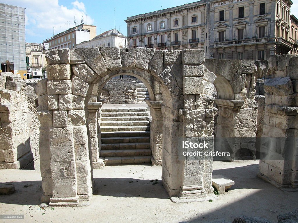 Teatro romano, Lecce, Italia - Foto stock royalty-free di Anfiteatro
