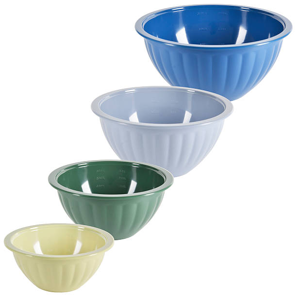 istock Set Of Plastic Mixing Bowls Isolated 526688385