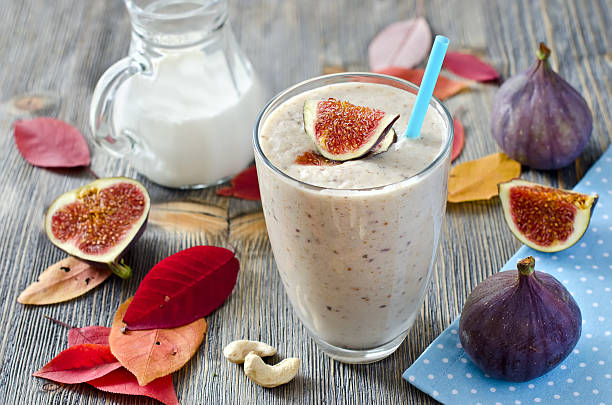 istock Fresh smoothie with figs and cashew horizontal 526688757