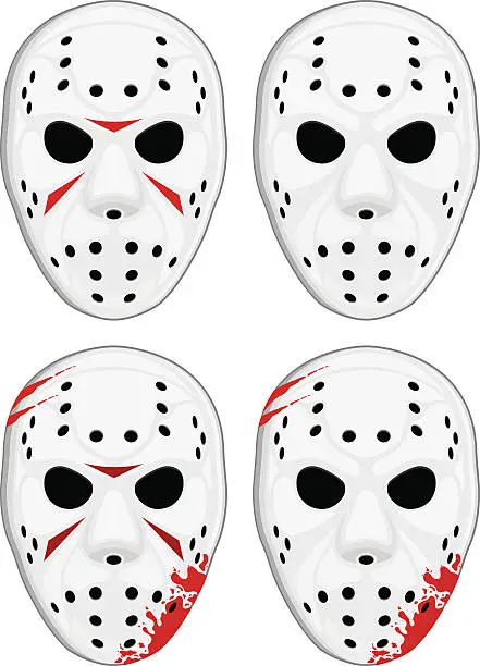 Vector illustration of Hockey Masks
