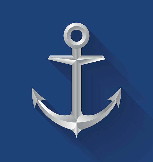 anker-symbol - silhouette passenger ship nautical vessel mode of transport stock-grafiken, -clipart, -cartoons und -symbole