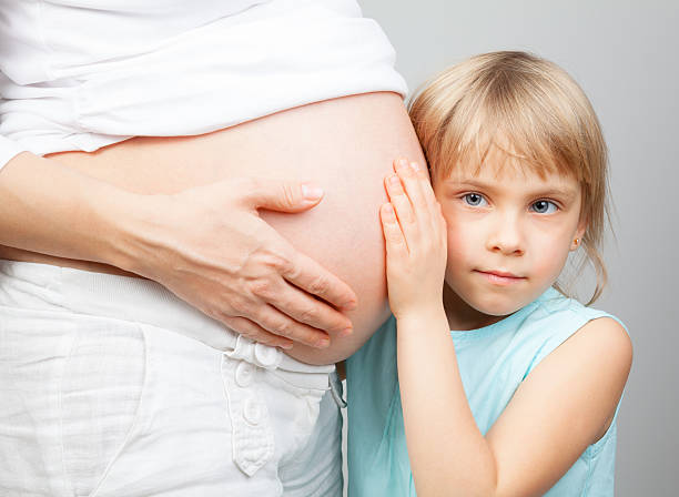 istock Pregnant woman with daughter 526703635