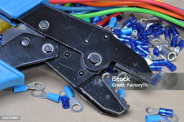 Crimping Tool Stock Photo - Download Image Now - Power Line, Blue, Business