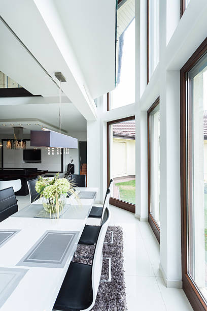 istock Dinning room in luxury apartment 526704211