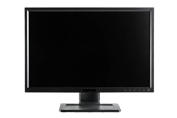istock Black monitor with blank black screen 526706215